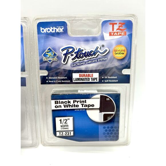 Lot Of 3 Brand New Genuine Brother P-Touch TZ Tape 1", 3/4", 1/2" Sealed - Picture 5 of 9